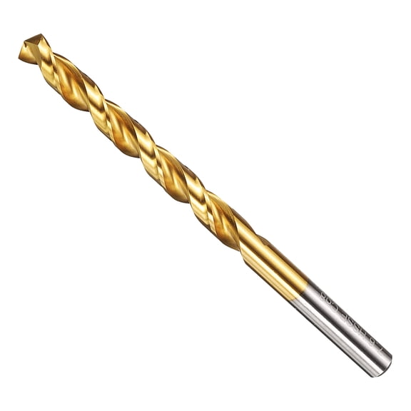 Uxcell 8.5mm Drill Bit, M42 8% Cobalt High-Speed Steel Jobber Straight Shank 135 Titanium Nitride (TiN) Coated for Hard Metal Stainless Steel - 2 Pack
