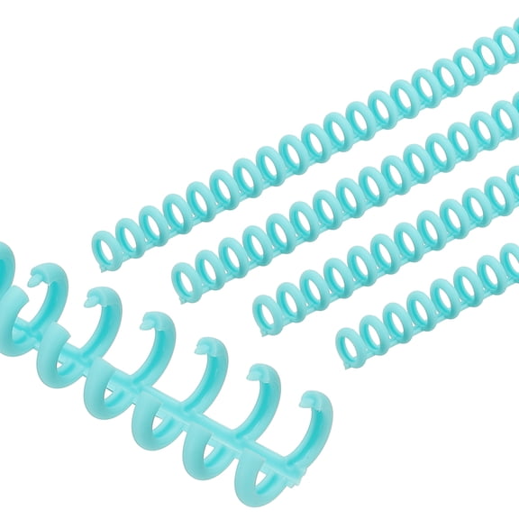 Uxcell 8.5mm Spiral Binder Ring, 10 Pcs 30 Rings 25 Sheet Capacity Comb Binding Spines for Paper Sheets, Blue