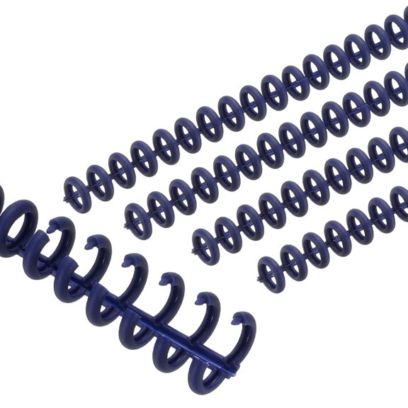 Uxcell 8.5mm Spiral Binder Ring, 10 Pcs 30 Rings 25 Sheet Capacity Comb Binding Spines for Paper Sheets, Dark Blue