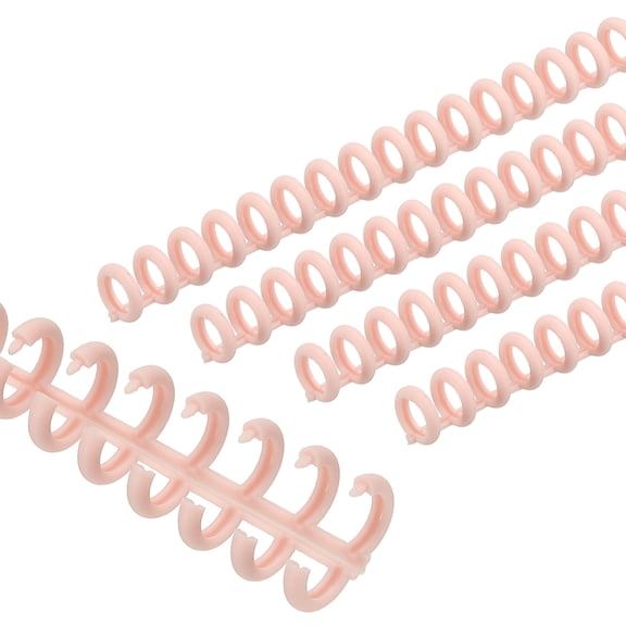 Uxcell 8.5mm Spiral Binder Ring, 10 Pcs 30 Rings 25 Sheet Capacity Comb Binding Spines for Paper Sheets, Light Pink