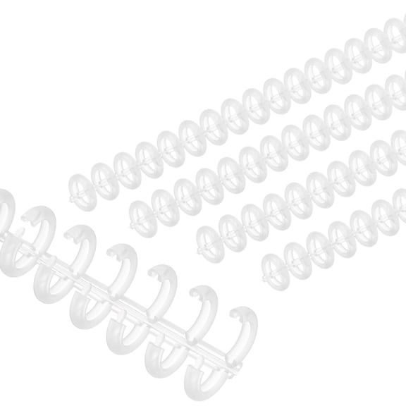 Uxcell 8.5mm Spiral Binder Ring, 20 Pcs 30 Rings 25 Sheet Capacity Comb Binding Spines for Paper Sheets, Clear