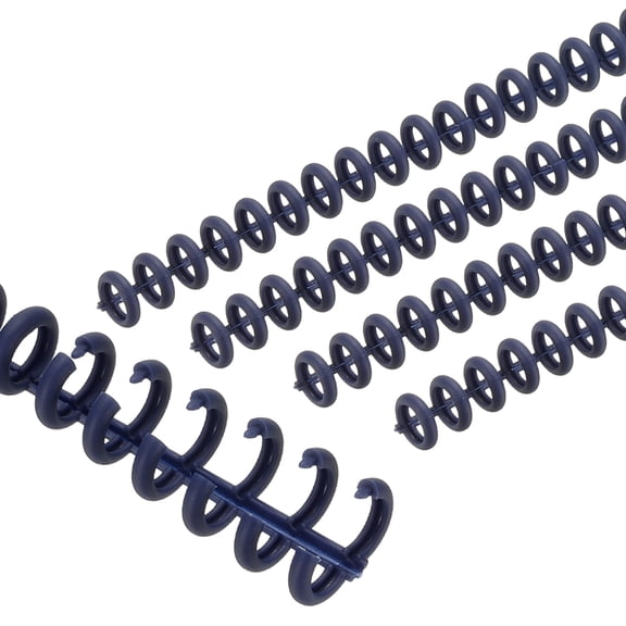 Uxcell 8.5mm Spiral Binder Ring, 20 Pcs 30 Rings 25 Sheet Capacity Comb Binding Spines for Paper Sheets, Dark Blue