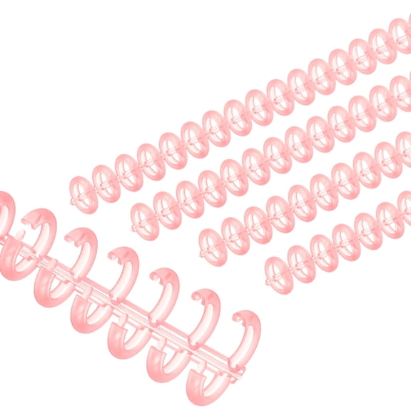 Uxcell 8.5mm Spiral Binder Ring, 20 Pcs 30 Rings 25 Sheet Capacity Comb Binding Spines for Paper Sheets, Red