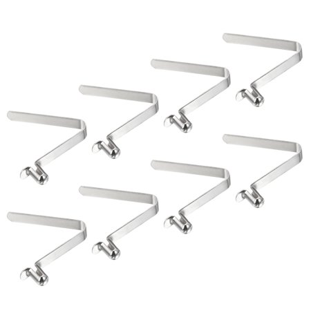 Uxcell 8.5x5.5mm Kayak Paddle Snaps Hollow Button Single Pin Lock Tube Spring Clips for Tent Pole, 8 Pack