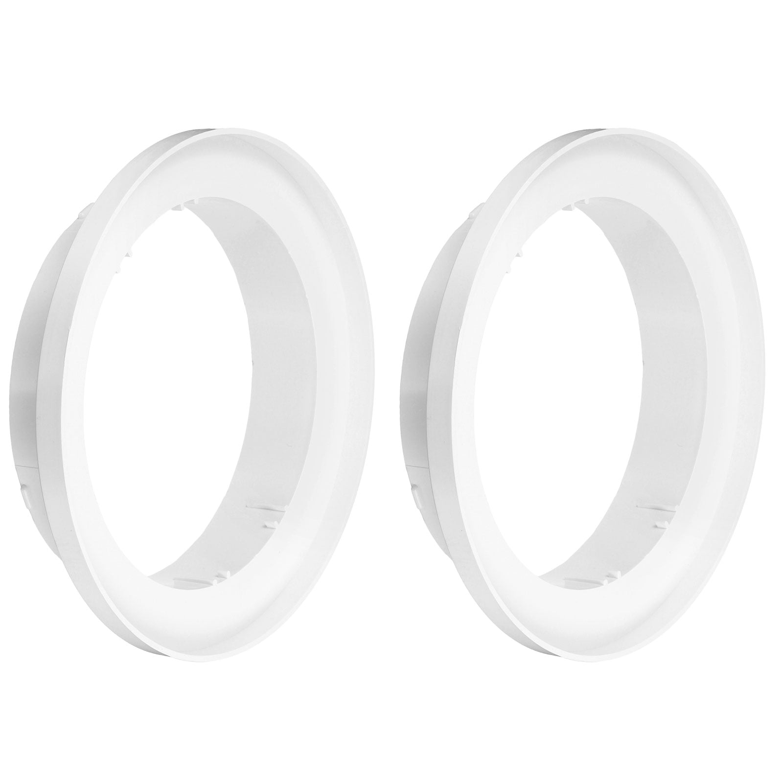 Uxcell 8 to 6 Inch Duct Reducer, 2Pcs ABS Air Duct Adapter HAVC Pipe Connector Dryer Vent Adapter Increaser Reducer for Inline Ventilation System, White (150mm to 100mm)