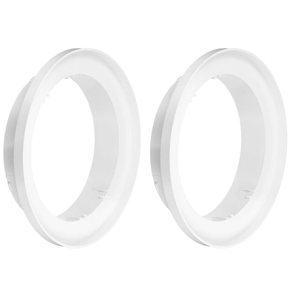 Uxcell 8 to 6 Inch Duct Reducer, 2Pcs ABS Air Duct Adapter HAVC Pipe Connector Dryer Vent Adapter Increaser Reducer for Inline Ventilation System, White (150mm to 100mm)