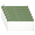 thumbnail image 1 of Uxcell 8.7 x 3.9 inch Money Bags with Zipper 6 Pcs Clear Polyvinyl Chloride Cash Deposit Bank Pouch Wallet Green, 1 of 4