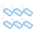 thumbnail image 1 of Uxcell 8.7x5cm Baggage Suitcase Labels Luggage Tag Holders, Sky Blue 30 Pack, 1 of 6