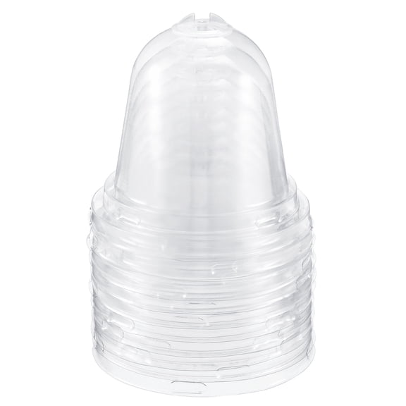 Uxcell 8.8cm Garden Cloche Dome Round Plastic Humidity Plant Protector Cover Clear 10 Pack