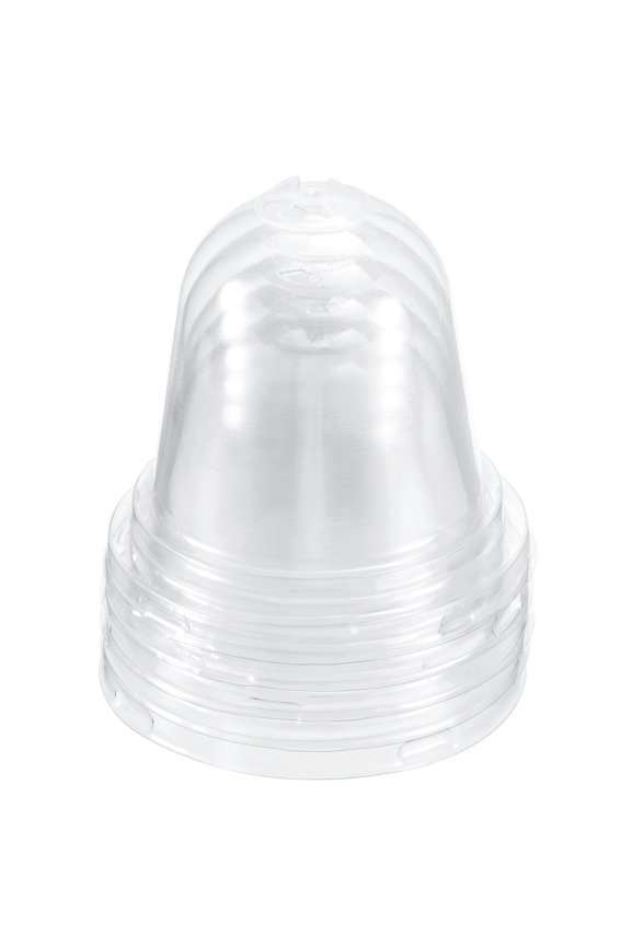 8.8cm Garden Cloche Dome Round Plastic Humidity Plant Protector Cover Clear 5 Pack