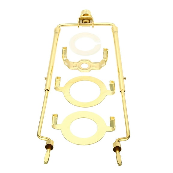 Uxcell 8 9 10 11 Inch Lamp Harp Kit with Finial, 1 Set Adjustable Lamp Shade Bracket Holder with Light Base, Gold