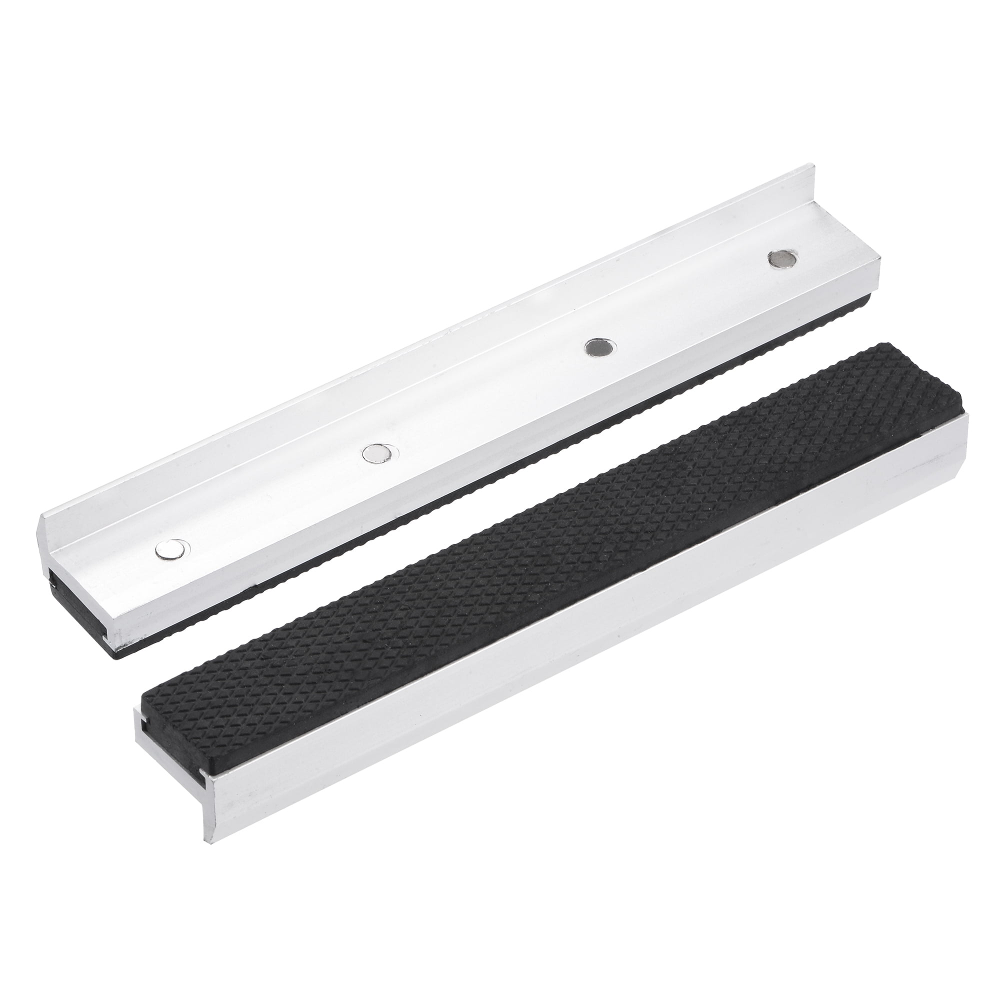 Uxcell 8" Aluminum Vise Jaws with Rubber Pads Covers for Woodworking, DIY Making