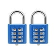 thumbnail image 1 of Uxcell 8-Digit Combination Padlock Push Button Locks for Locker Zinc Alloy Blue 2Pcs, 1 of 5