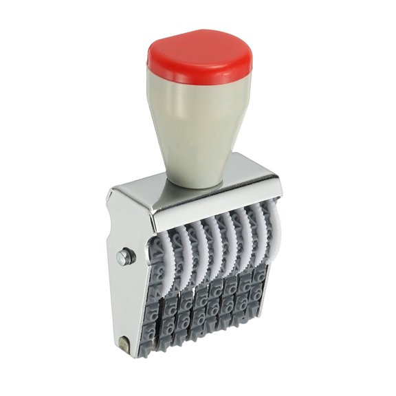 Uxcell 8 Digit Number Roller Stamp, Adjustable Rubber Stamp Symbol Office Date