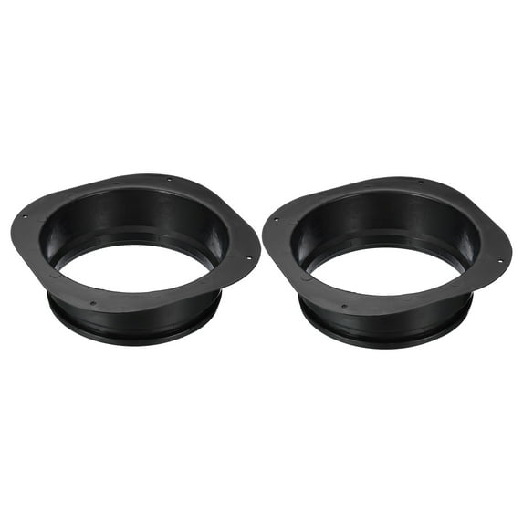Uxcell 8" Duct Connector Flange Dryer Vent Wall Plate Square to Round Straight Ducting Plate Black 2 Pack