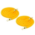 thumbnail image 1 of Uxcell 8 Feet Yellow Velvet Stanchion Rope Crowd Control Barrier Rope with Snap Hooks, Golden 2 Pack, 1 of 6