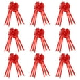 thumbnail image 1 of Uxcell 8" Gift Wrapping Pull Bow Large Pull Bows Flower Ribbon Bows Red 10 Pack, 1 of 6