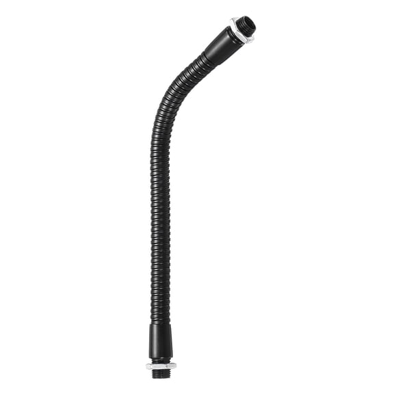 Uxcell 8" Gooseneck M10 Thread Metal Hose Flexible Arm Gooseneck Tube Extension Black
