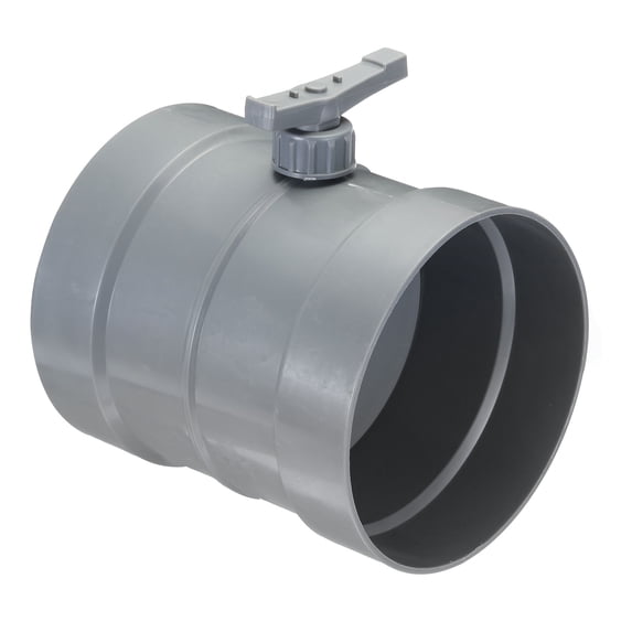 Uxcell 8" HVAC Duct Manual Volume Damper, PP Adjustment Flame Retardant Airflow Backdraft Damper Control Dark Grey