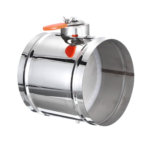 Uxcell 8" HVAC Duct Manual Volume Damper, Stainless Steel Adjustment Flame Retardant Airflow Backdraft Damper Control