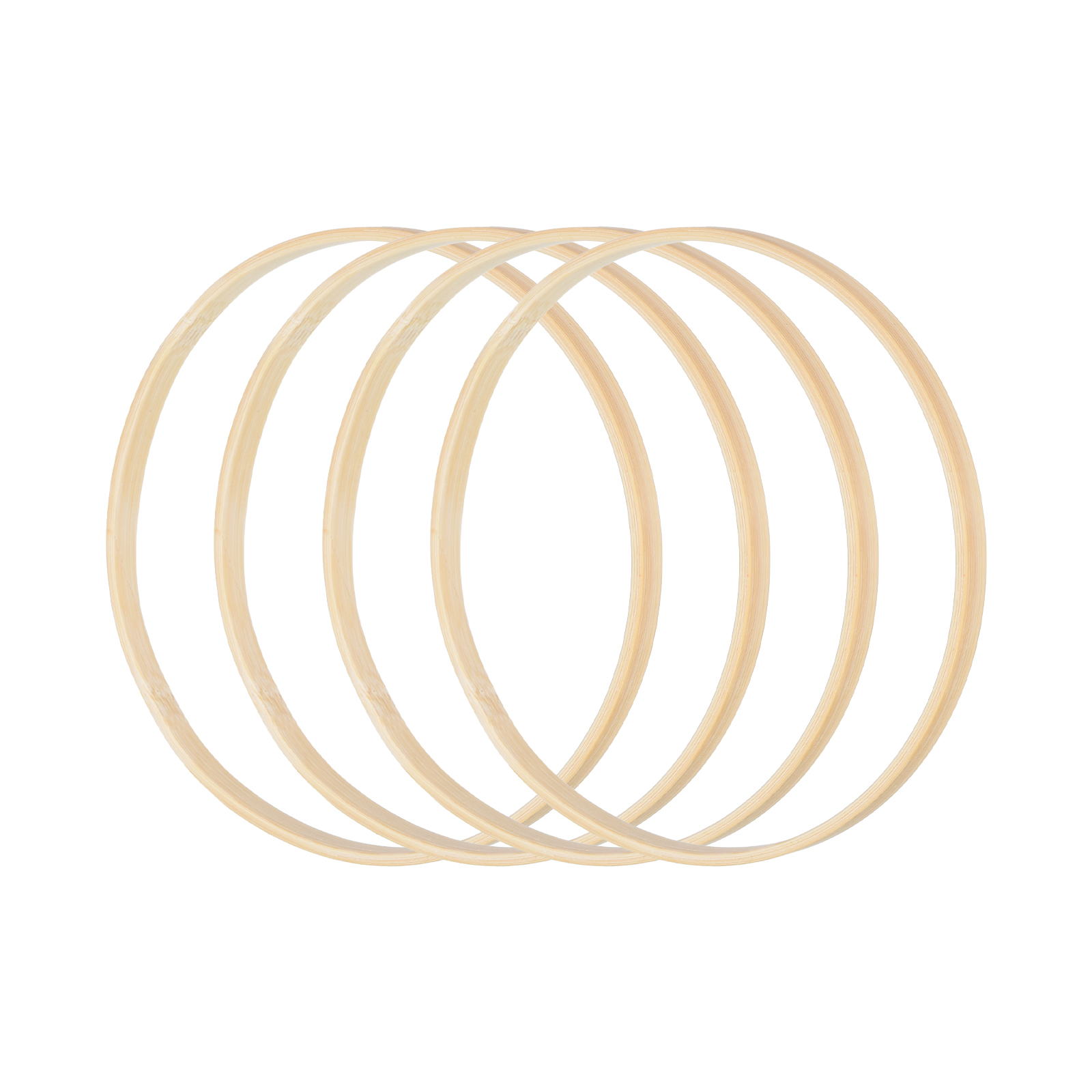 Uxcell 8 Inch Bamboo Macrame Floral Hoop Craft Rings for DIY Dream ...
