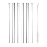 Uxcell 8 inch Borosilicate Glass Tubes 6 Pcs 0.47 OD 0.08 Thick Straight Glass Blowing Tubes Glass Tubing Pipe Transparent