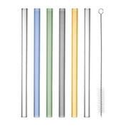 Uxcell 8 inch Borosilicate Glass Tubes 6 Pcs 0.47 OD 0.08 Thick Glass Blowing Tubes Straight Pipe Multicolor