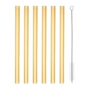 Uxcell 8 inch Borosilicate Glass Tubes 6 Pcs 0.47 OD 0.08 Thick Glass Blowing Tubes Straight Pipe Yellow