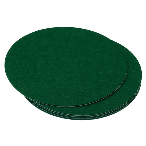 Uxcell 8 Inch Diameter Lamp Base Felt, 5Pack 2mm Thickness Adhesive Non-slip Anti-scratch Backed Felt, Dark Green