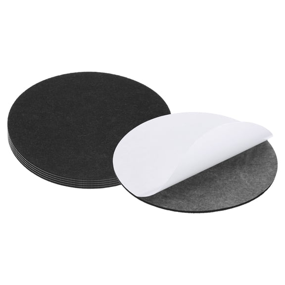 Uxcell 8 Inch Diameter Lamp Base Felt, 6Pack 3mm Thickness Round Soft Adhesive Felt, Black