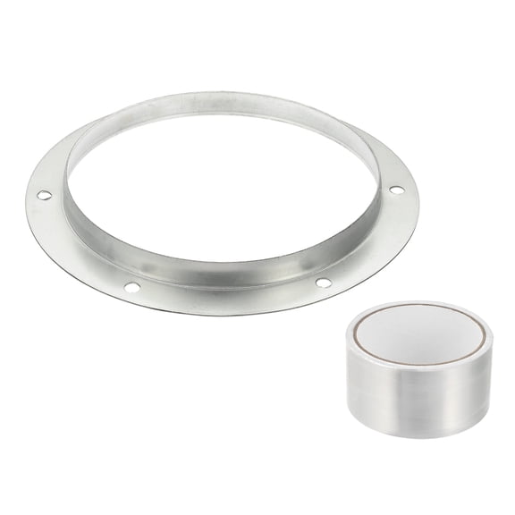 Uxcell 8 Inch Duct Connector Flange, Metal Straight Pipe Exhaust Flange Duct Mounting Plate for Heating Cooling Ventilation HVAC System, Galvanize Steel