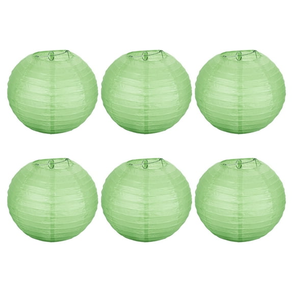 Uxcell 8 Inch Folding Hanging Wedding Home Party Paper Lanterns Grass Green 6 Pack