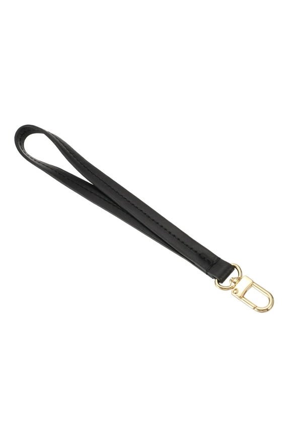 8 Inch Genuine Leather Purse Strap, 0.43 Inch Wide Short Shoulder Bag Strap Replacement Purse Straps Replacement for Women DIY Handbag Underarm Shoulder Bags, Black
