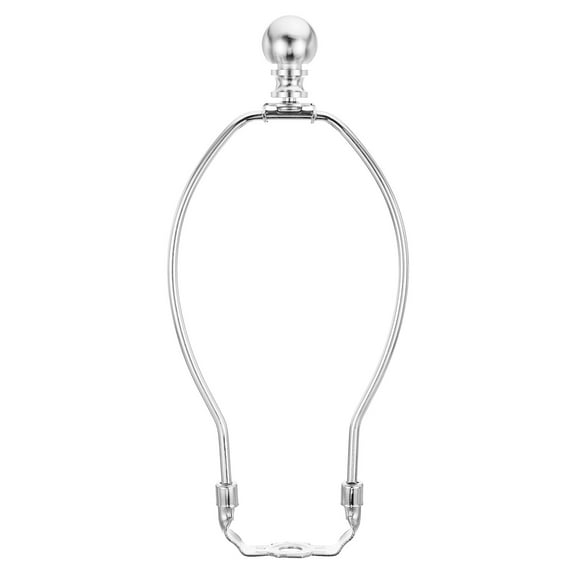 Uxcell 8 Inch Lamp Harp Kit with Finial Lamp Shade Holder Chrome, 1 Set