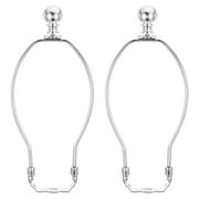 Uxcell 8 inch Lamp Harp Kit with Finial Lamp Shade Holder Chrome, 2 Set