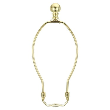 Uxcell 7.87 inch Lamp Harp Kit with Finial Lamp Shade Holder Gold Tone, 1 Set