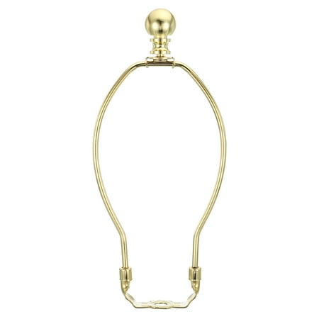 Uxcell 7.87 inch Lamp Harp Kit with Finial Lamp Shade Holder Gold Tone, 1 Set