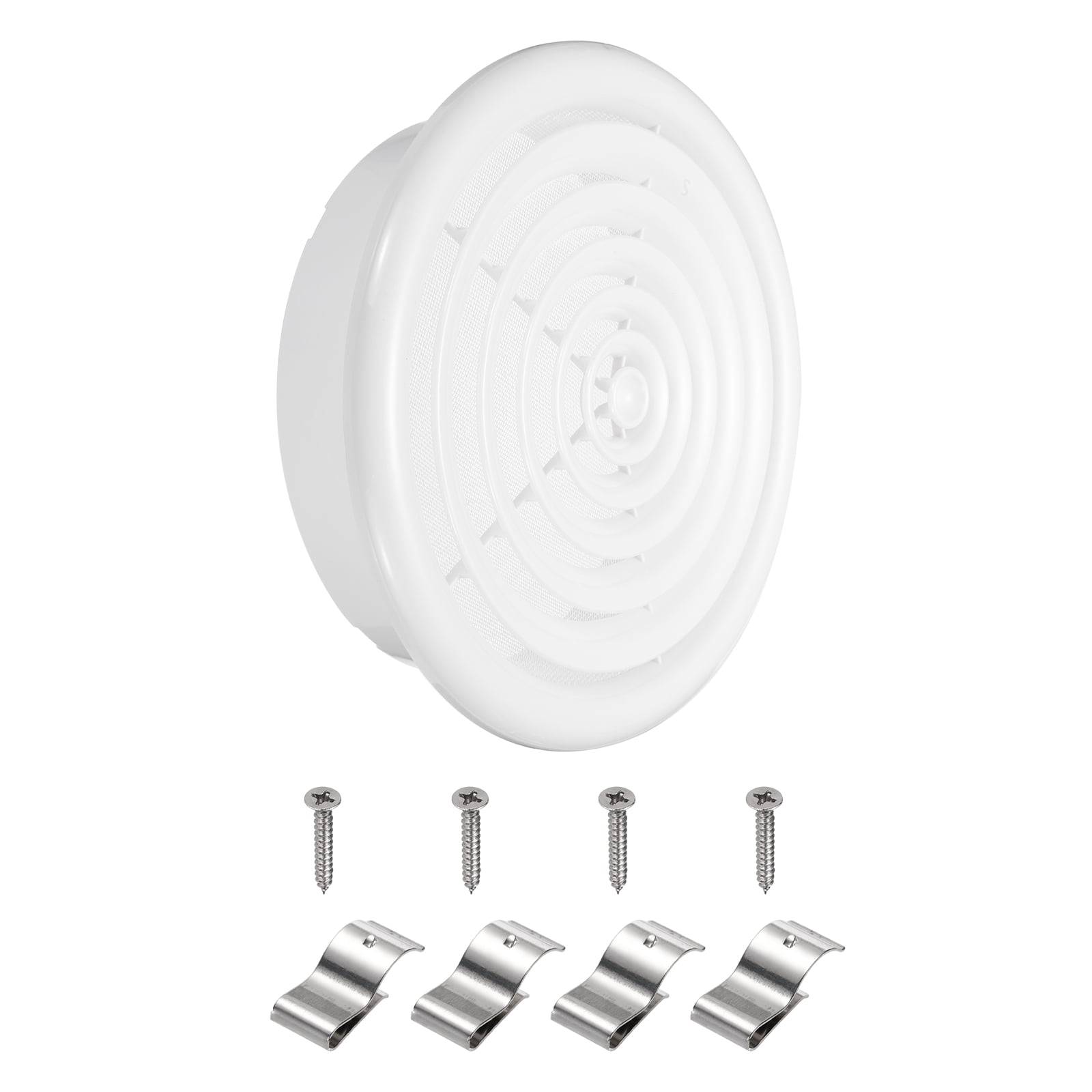 Uxcell 8 Inch Round Air Vent Cover, ABS Louver Air Diffuser Ceiling Vent Covers, White