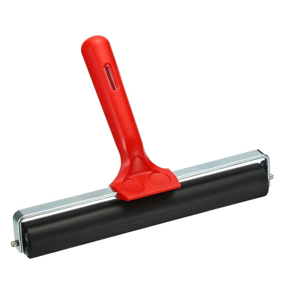 Uxcell 8 Inch Rubber Roller Brayer Print Rolling Tools for Wallpaper Printing Printmaking Ink Stamping