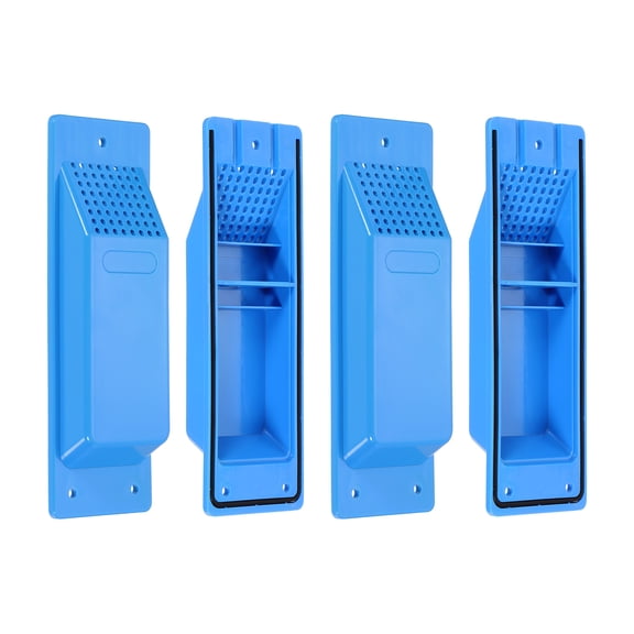 Uxcell 8 Inch Shipping Container Air Vent, 4 Pack Cross Flow Ventilation Vent Kit Reduce Heat Humidity for Shipping Container Trucks Cargo Spaces, Blue