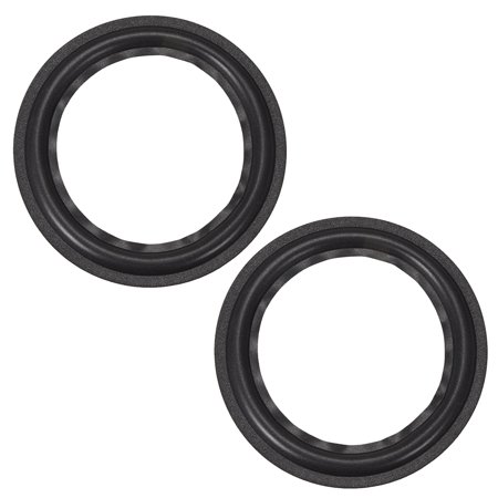 Uxcell 8 Inch Speaker Foam Edge Folding Ring Horn Replacement Parts for Speaker Black 2 pcs