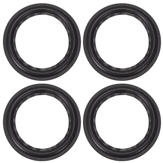 Uxcell 8 Inch Speaker Foam Edge Folding Ring Horn Replacement Parts for Speaker Black 4pcs