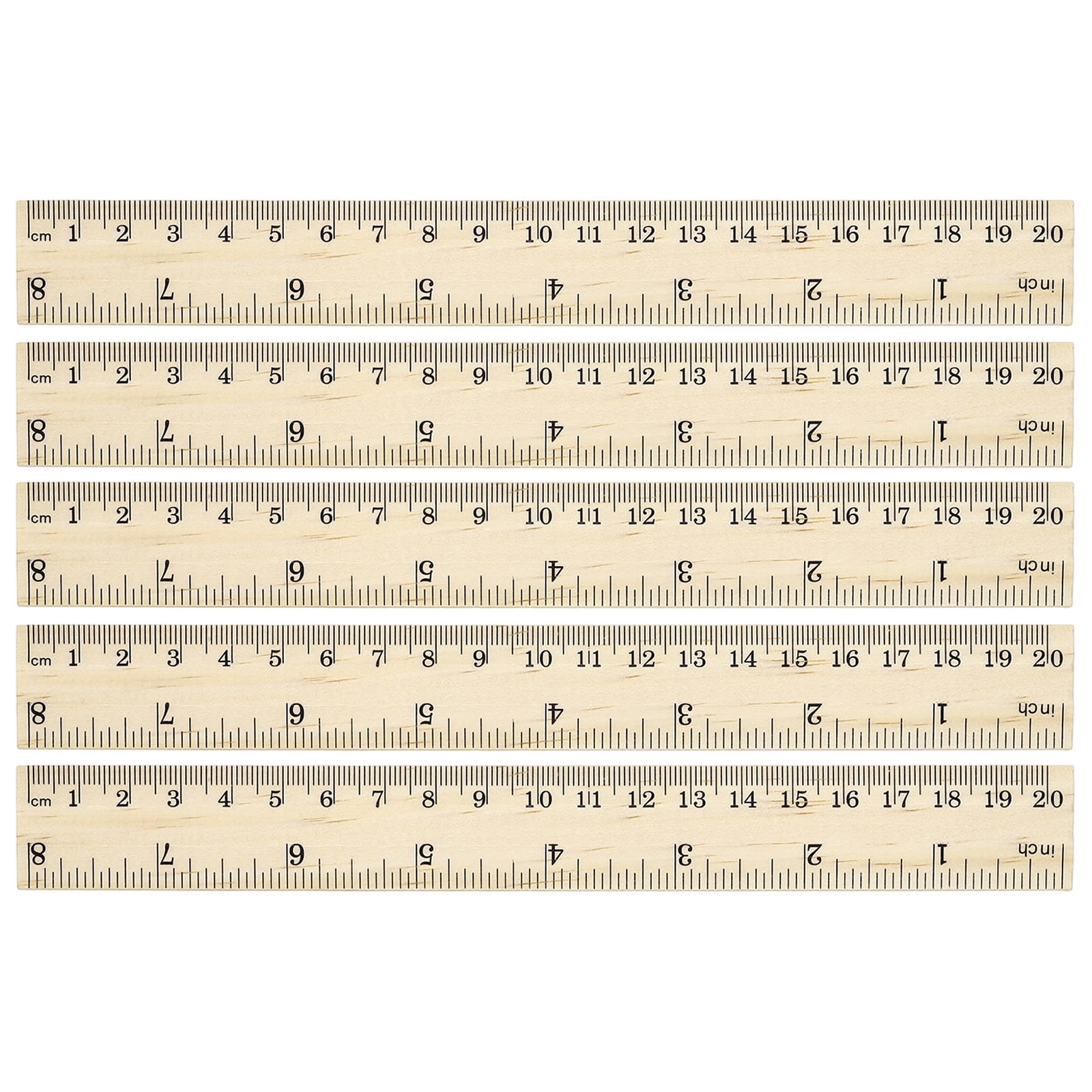 Uxcell 8 Inch Wooden Rulers, 12Pcs Drafting Ruler Measuring Drafting ...