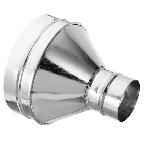 Uxcell 8 Inch to 3 Inch Round Duct Reducer, Galvanized Steel Adapter Pipe Fitting, Silver Tone