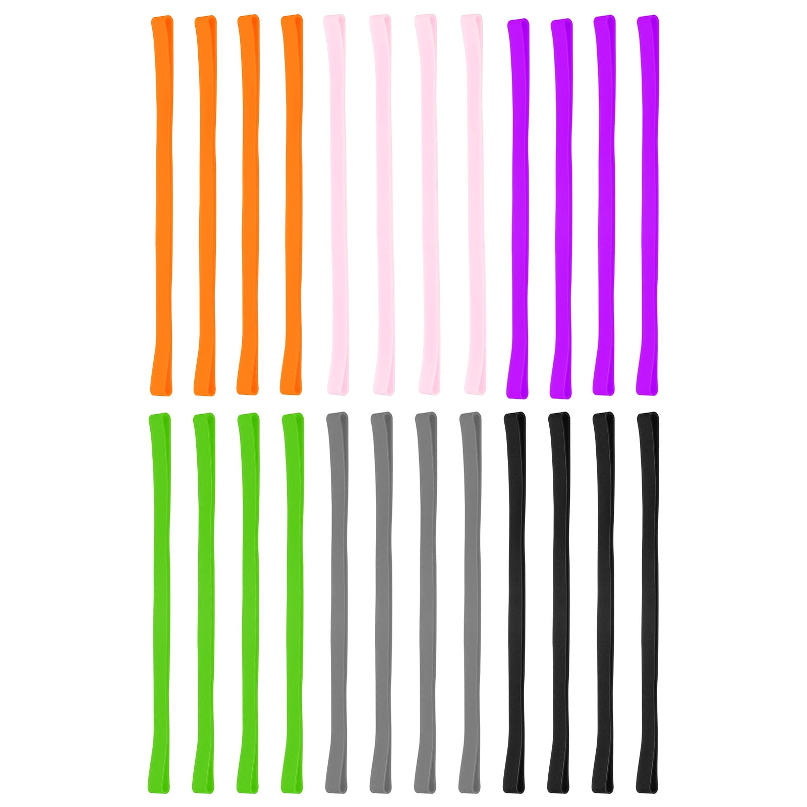 48 PCS Silicone Rubber Bands - Large Elastic Bookmark Bands, Assorted Colors