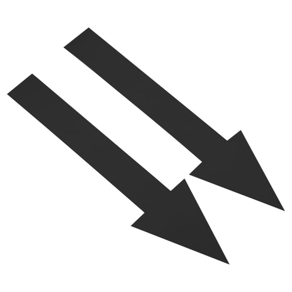 Uxcell 8" Length Directional Arrow Sticker Self Adhesive Wall Sign Black 10 Pack