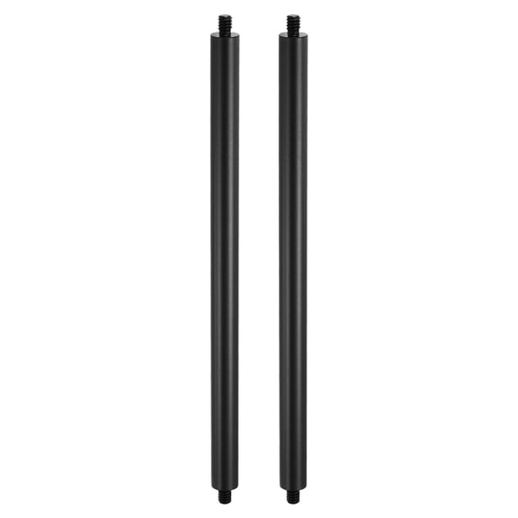 Uxcell 8" Metal Extension Rod, 2 Pcs 1/4"-20 Male to Male Thread 0.47" Aluminum Alloy Lightweight Stabilizer Accessory Mount Tripod Extender Tube for Tripod DSLR Action Cameras, Black