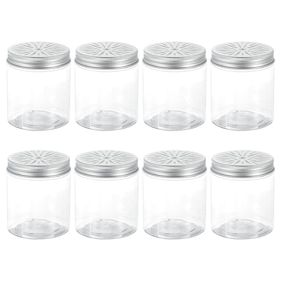 Uxcell 8 PCS Hollow Aluminium Tins 8.5oz/250ml Air Freshener Tins Hollow Lids Containers Round Jars Sample for Air Travel Storage