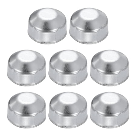 Uxcell 8 Pack 1-1/4" Chain Link Fence Post Cap, Dome External Post Caps Galvanized Round End Cap Fit 1-1/4" OD Pipe for Outdoor Chain Link Fence Parts