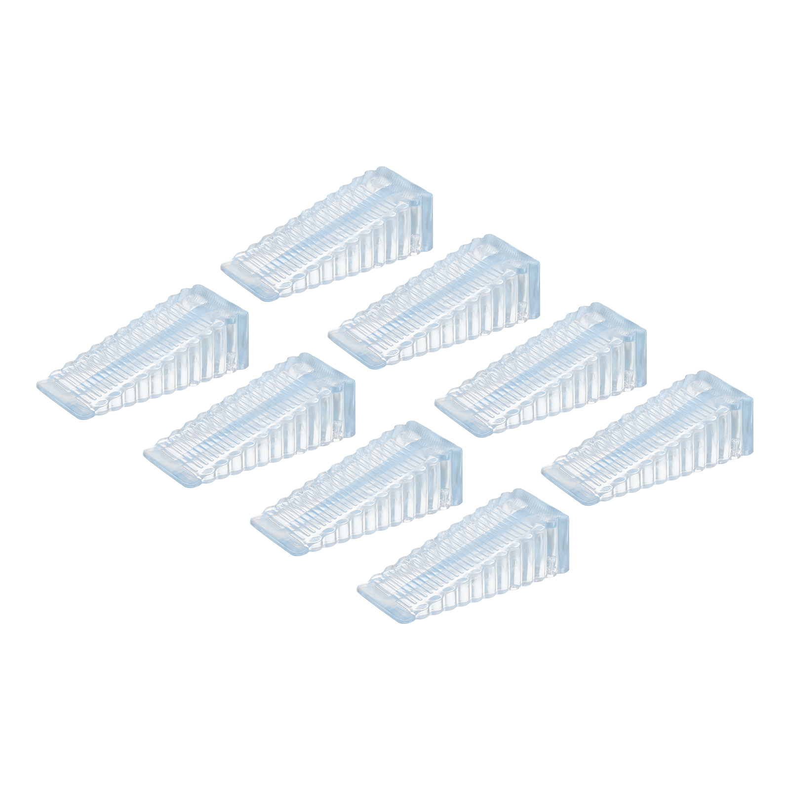 Uxcell 8 Pack 1.10" ABS Door Stoppers for Bottom Door Stop Wedge, Clear